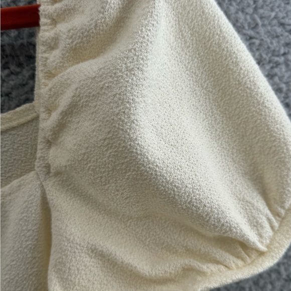 Madewell Square Neck Button Down Puff Sleeves Shirt Textured Size Large - Picture 3 of 10